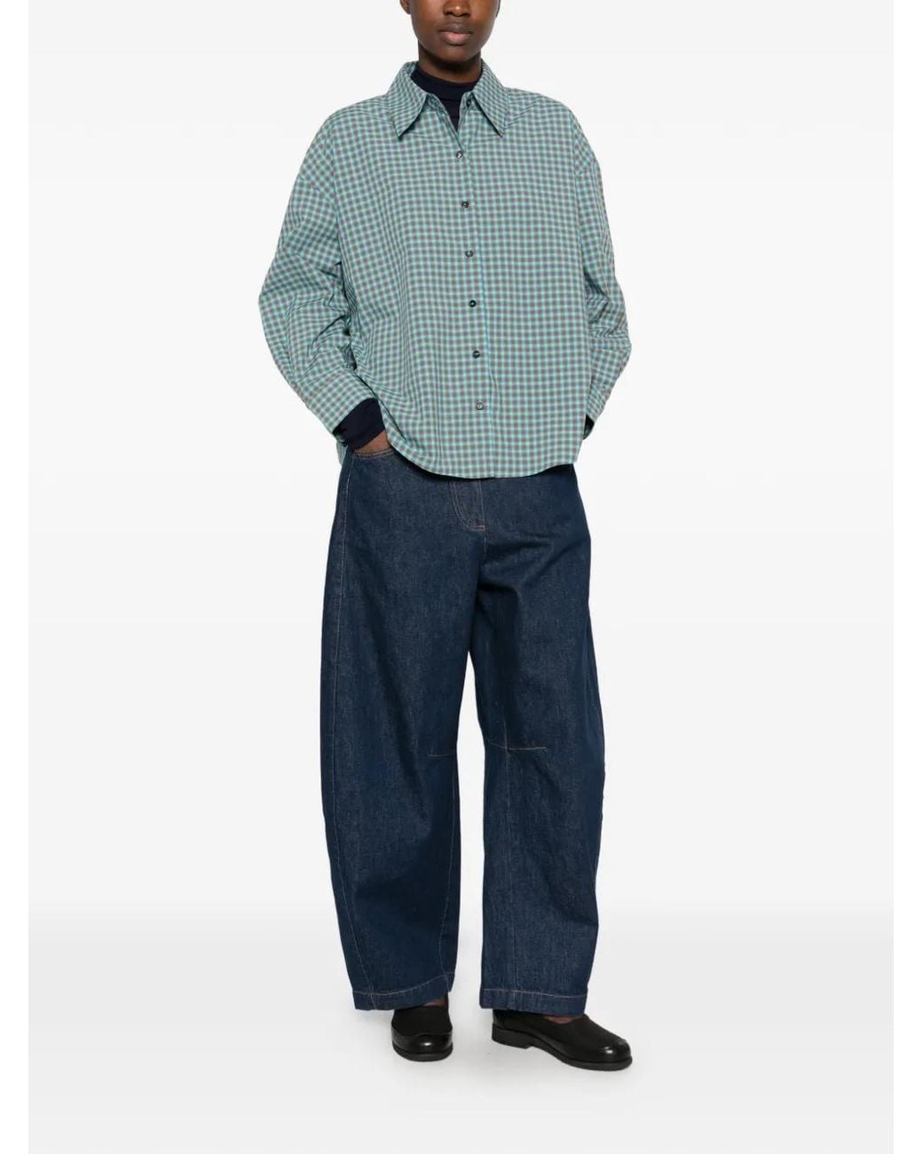Cordera Blue Check-Print Shirt