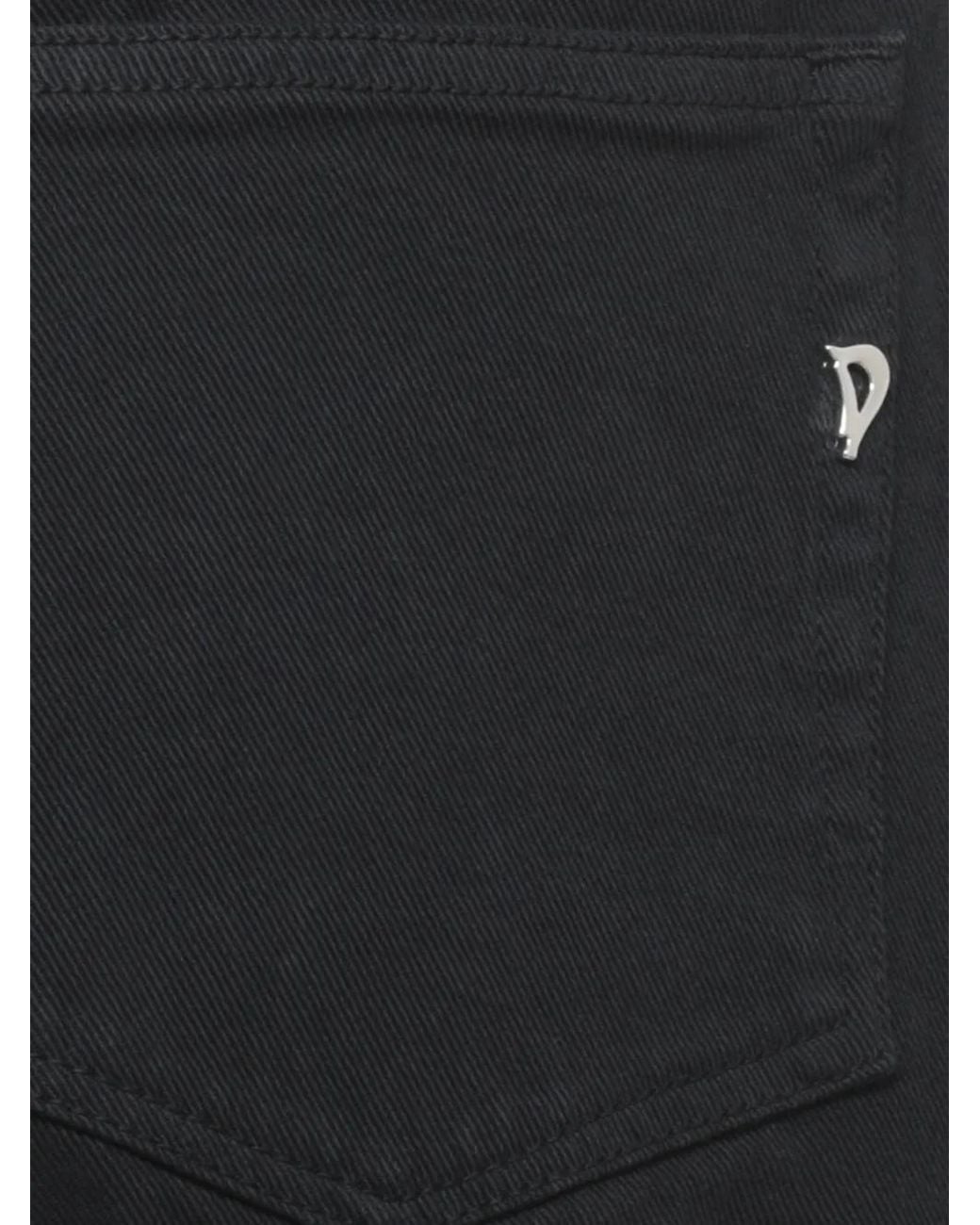 Dondup Black Logo-Plaque Jeans