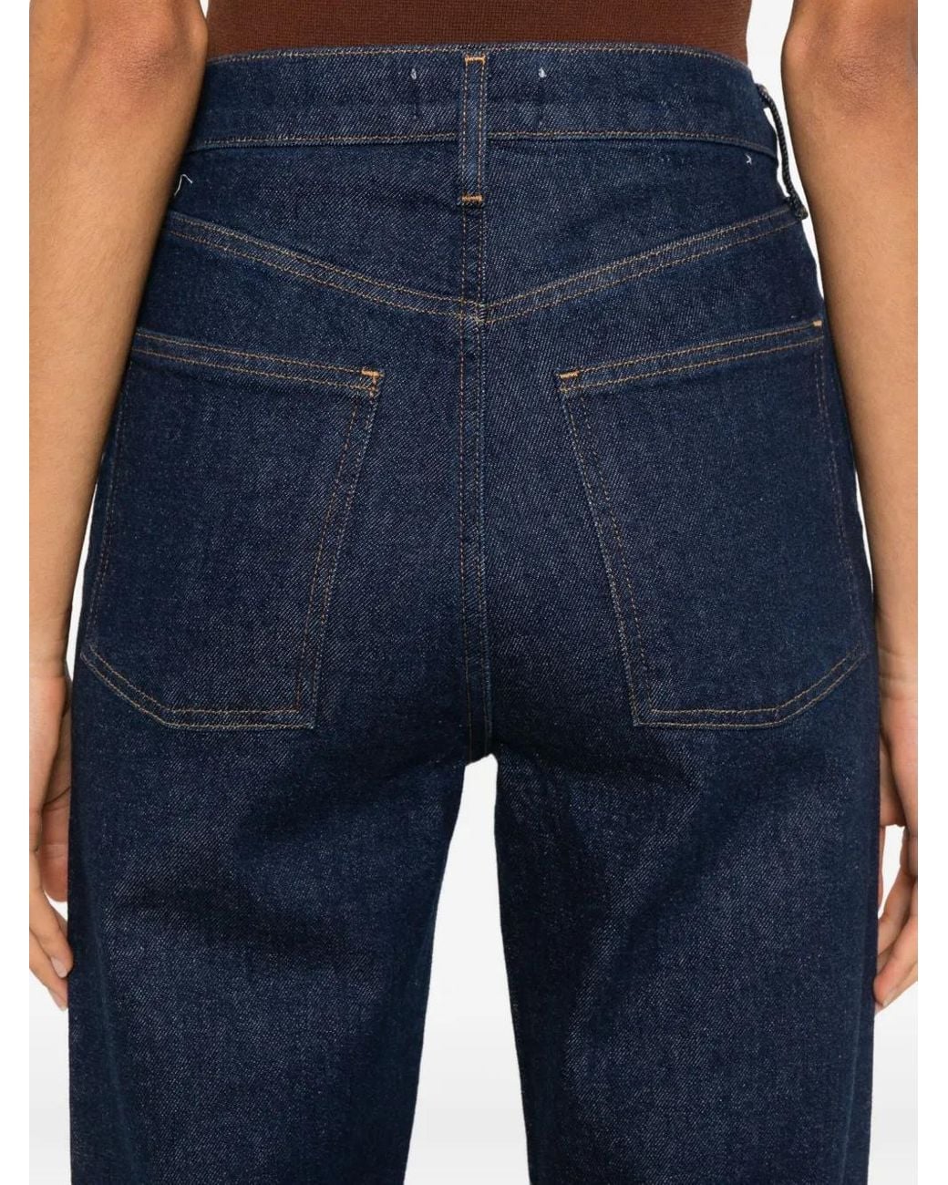 Agolde Blue Jean Droit À Taille Haute