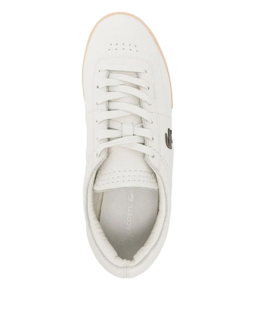 Lacoste White Aura Leather Trainers for men
