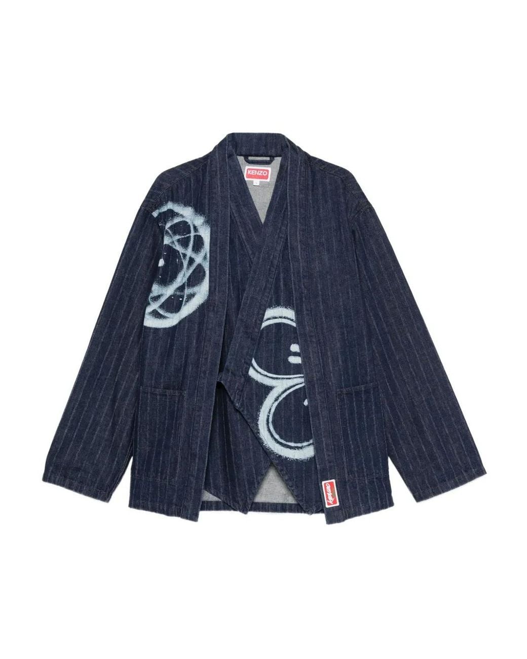 KENZO Blue Kimono Blazer for men