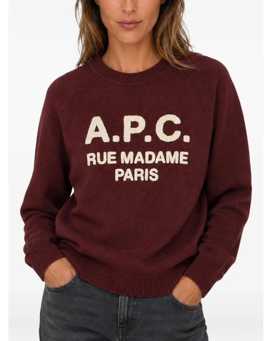 A.P.C. Red Sweat À Logo