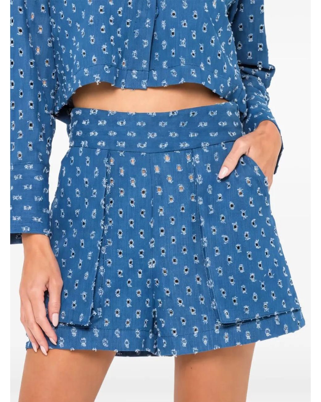 JBQ Blue Sonnet Distressed Shorts