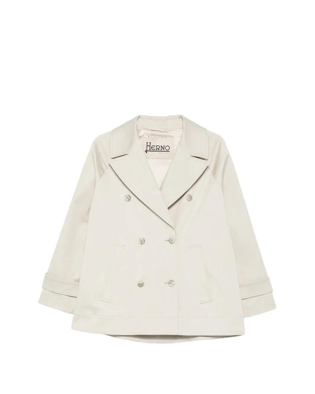 Herno White Double-Breasted Jacket