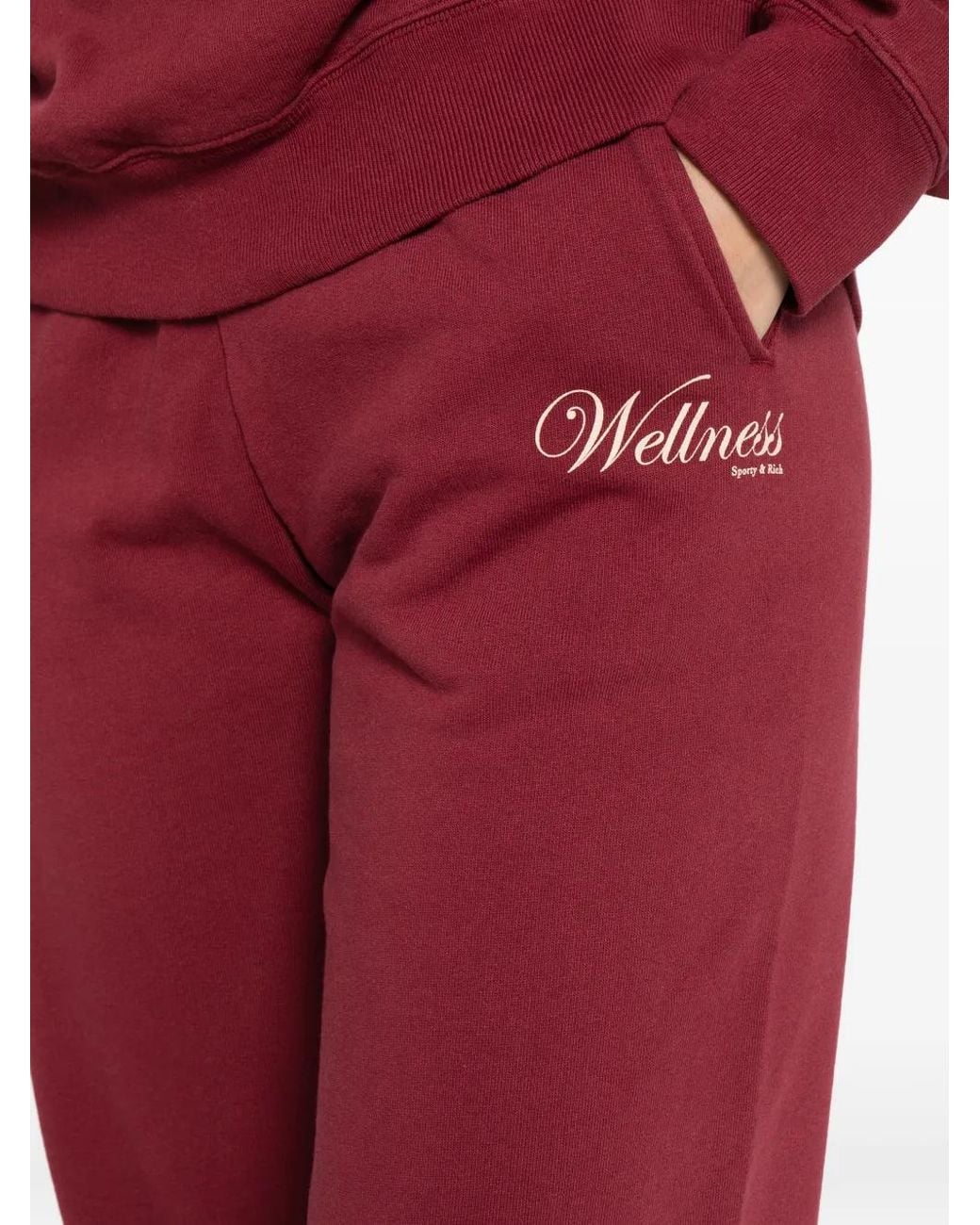 Sporty & Rich Red Soho Logo Track Pants