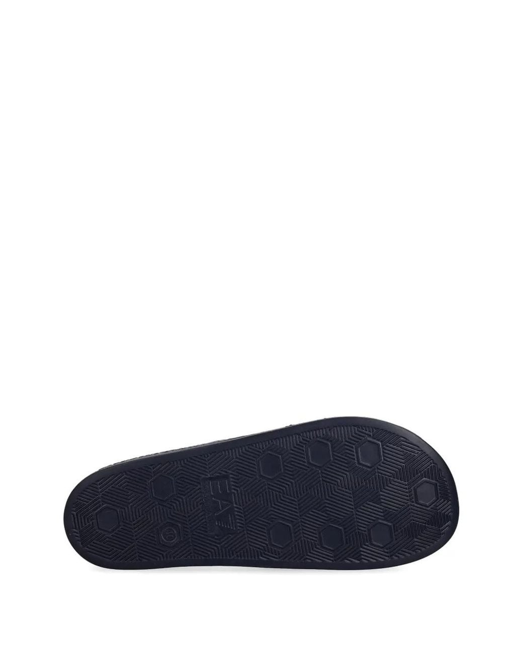 EA7 Blue Logo-Print Slides