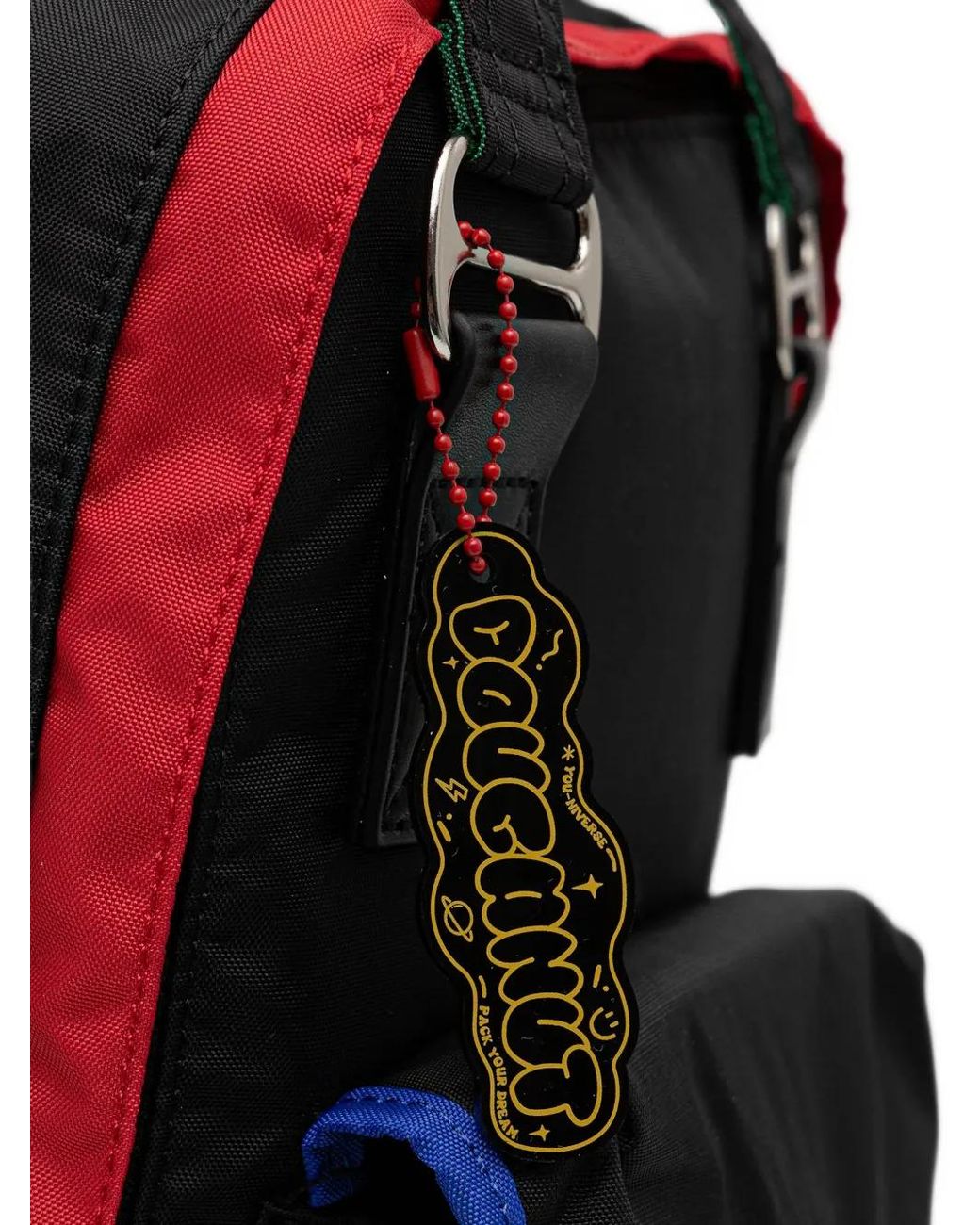 Doughnut Black Macaroon You-Niverse Logo-Embroidered Backpack