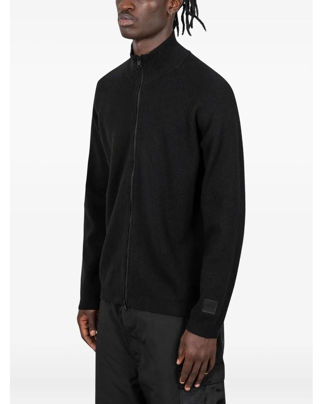 C P Company Black Zip-Neck Jacket for men