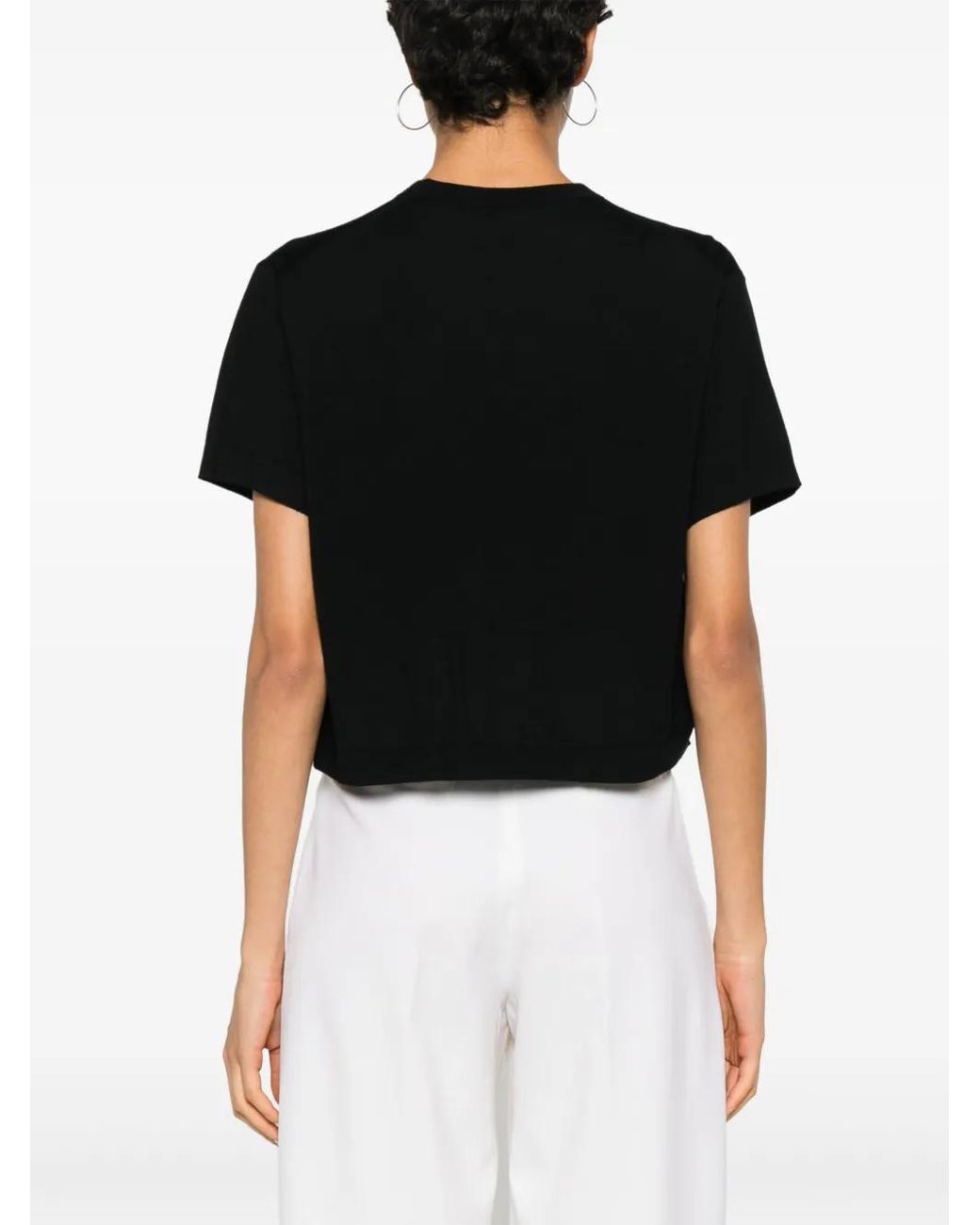 Theory Black Cropped T-Shirt