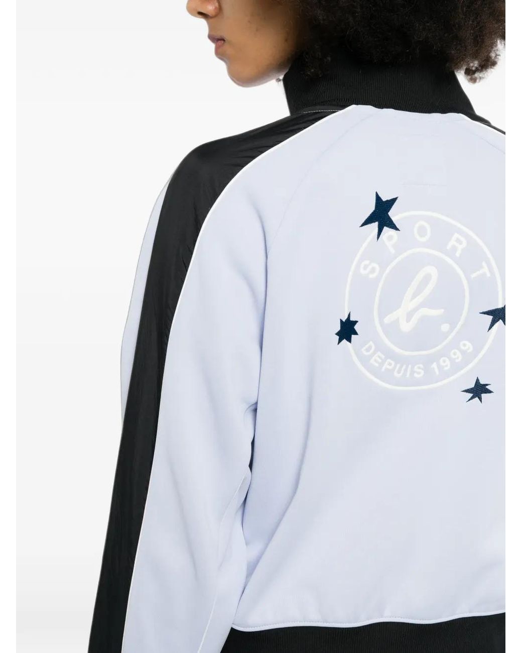 SPORT b. by agnès b. Blue Logo-Embroidered Jacket