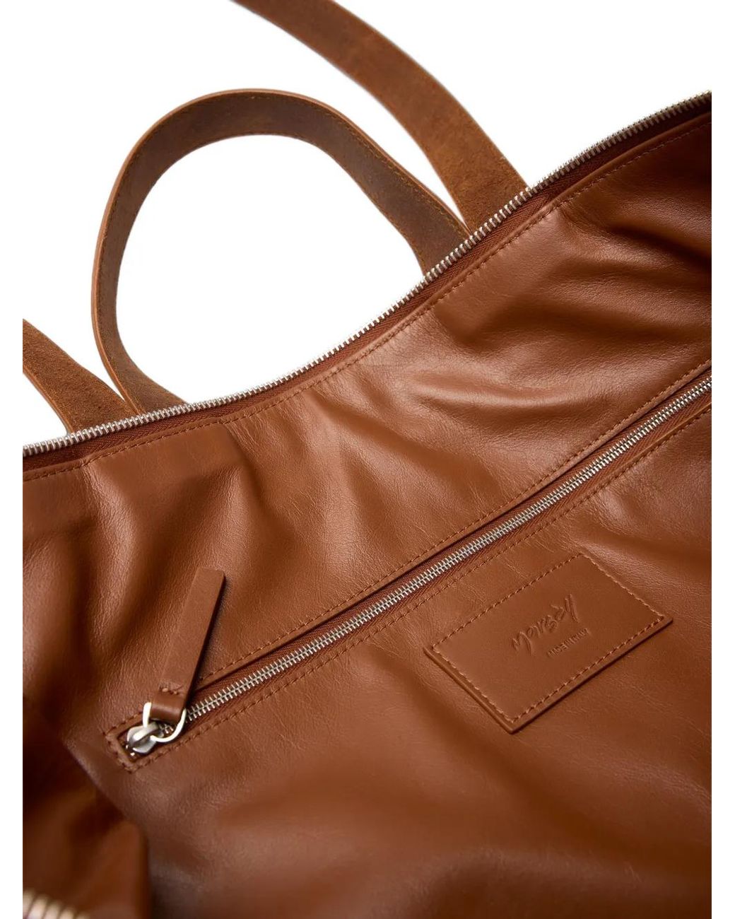 Marsèll Brown Sac À Main En Cuir À Logo Embossé Borso