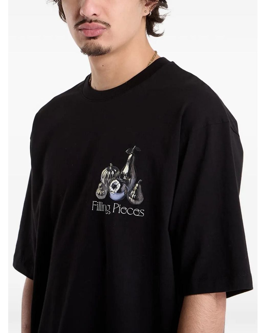 Filling Pieces Black Chrome Fruit T-Shirt for men