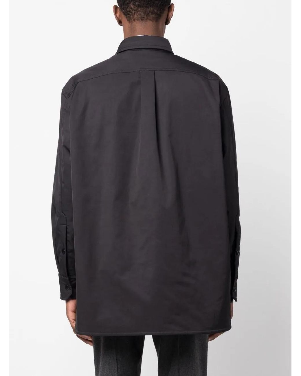 Valentino Garavani Black Logo-Patch Jacket for men
