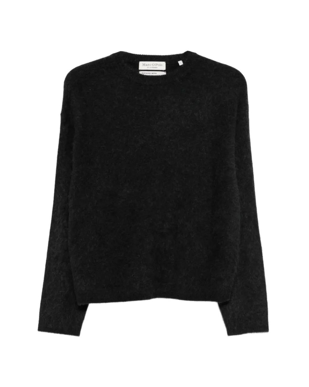 Marc O' Polo Black Brushed Wool Sweater