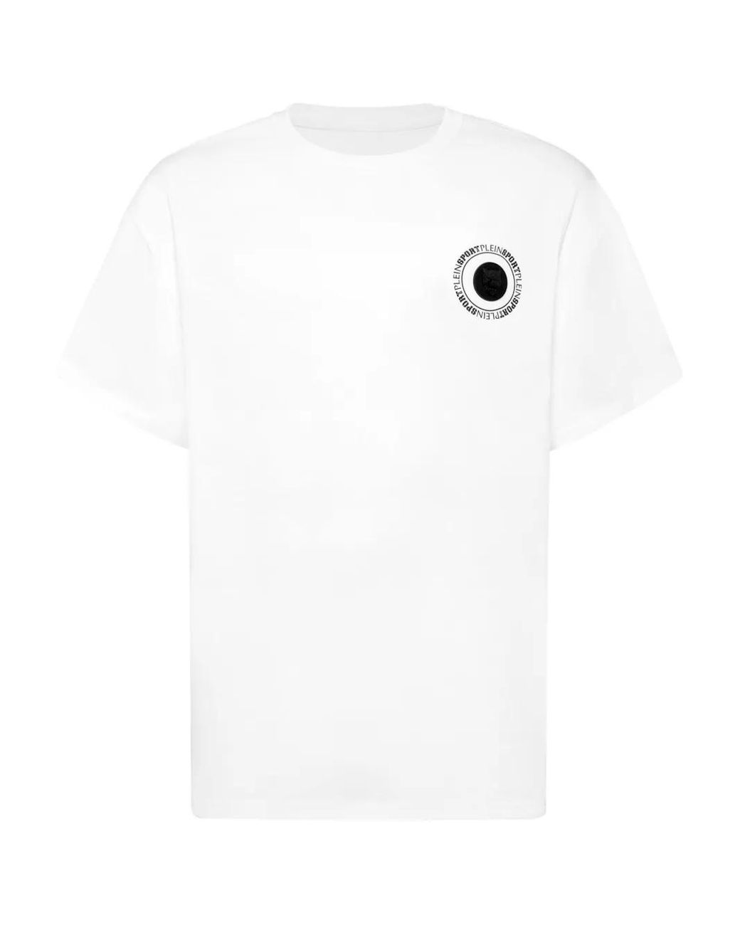 Philipp Plein White Round Neck T-Shirt Back Logo for men