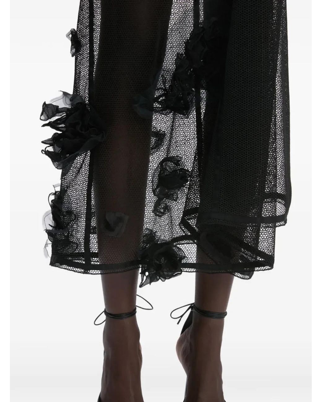 Victoria Beckham Black Midi Basque Skirt