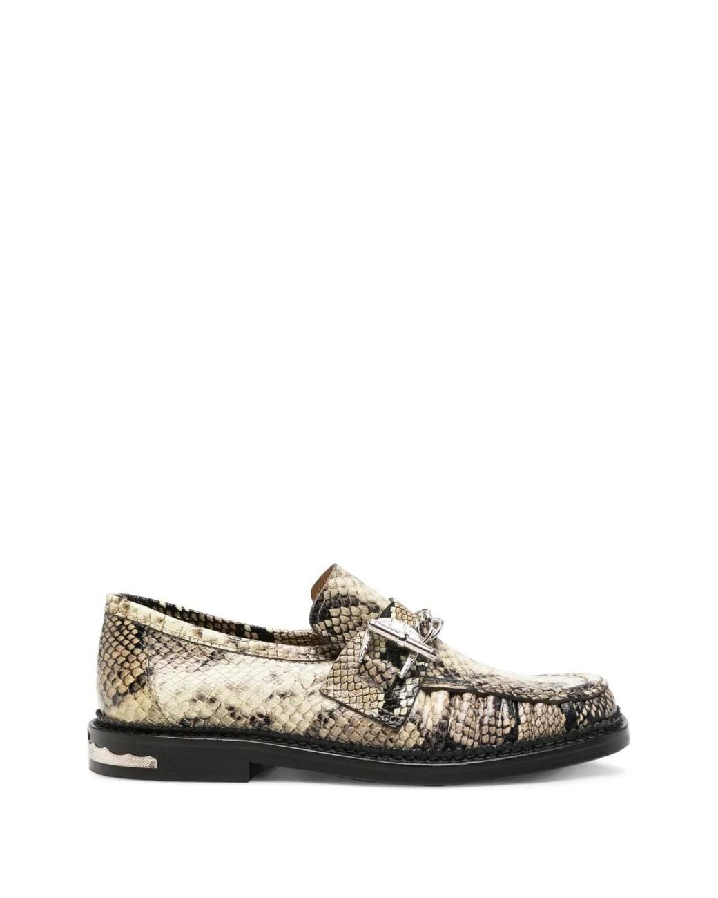 Toga White Loafer Mit Schlangen-Effekt