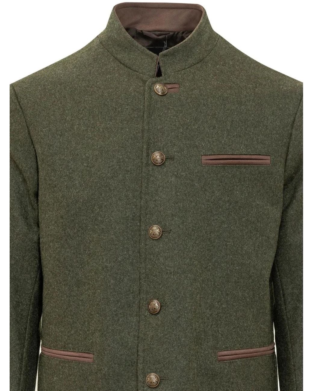 Schneiders Green Otto High-Neck Coat for men