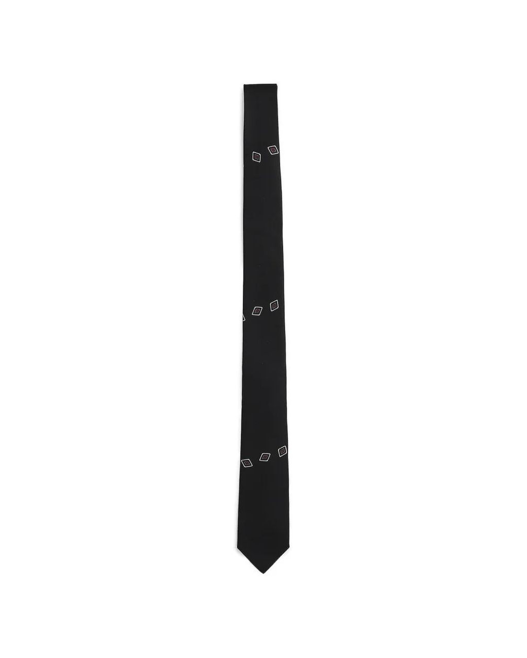 Lardini White Geometric-Print Tie for men