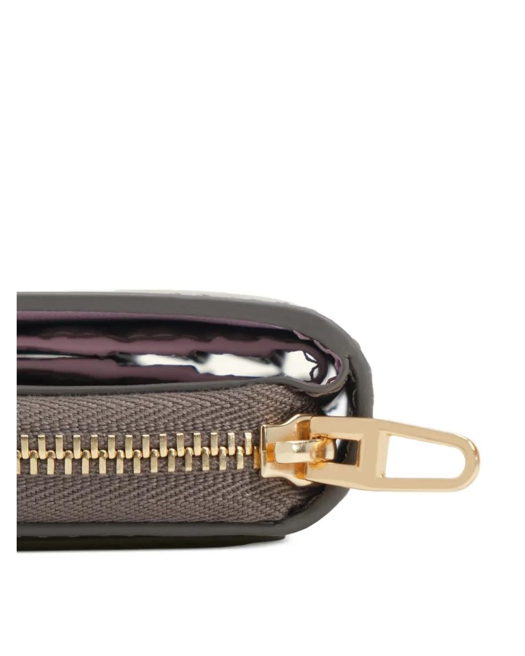 Bimba Y Lola Gray Leather Flap Purse