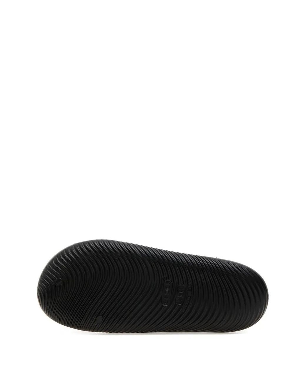 CROCSTM Black Cutout Ridged Sole Slide for men