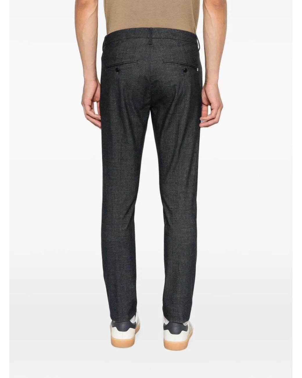Dondup Gaubert Broek Met Verborgen Sluiting in het Gray voor heren