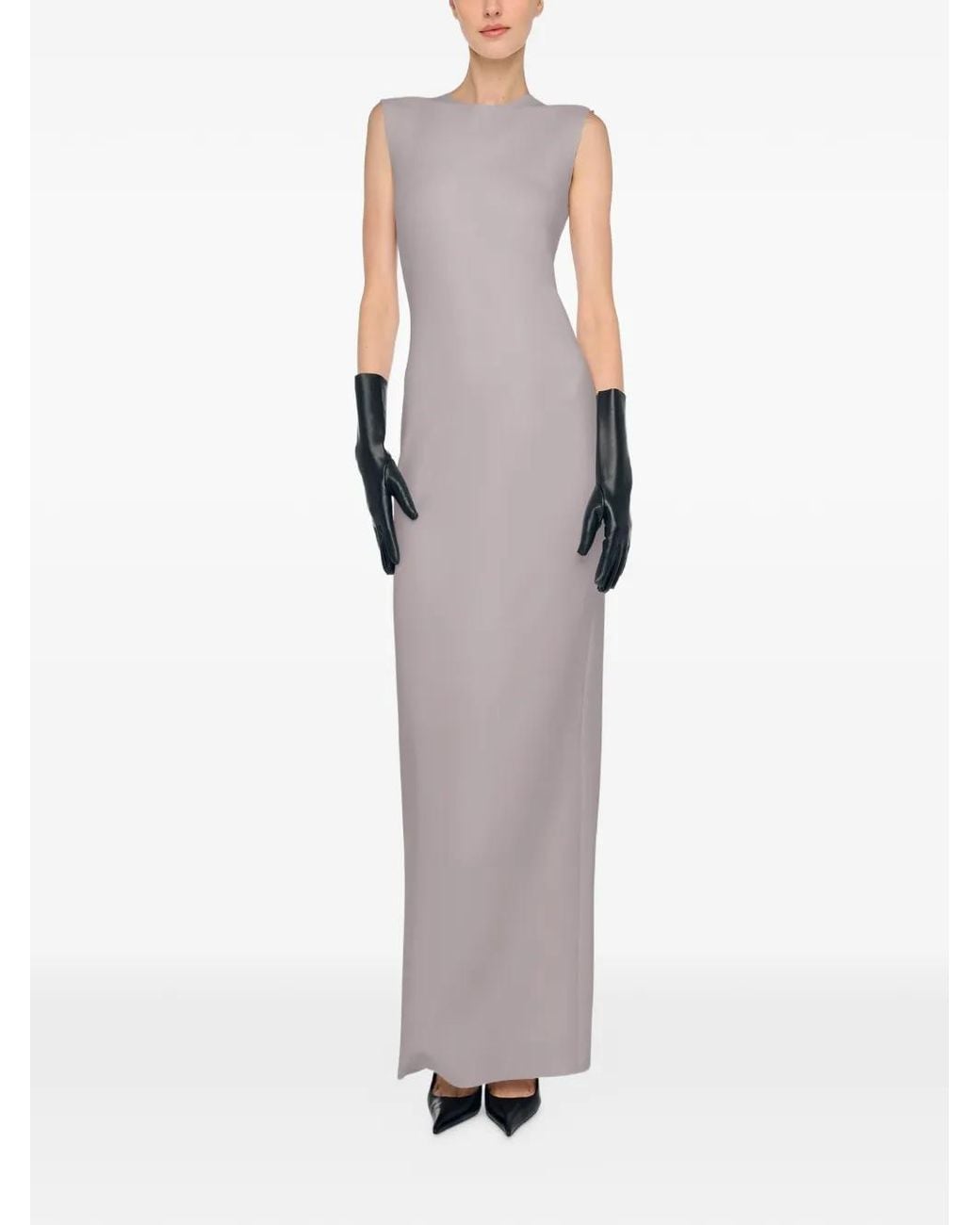 Norma Kamali Gray Sleeveless Long Dress