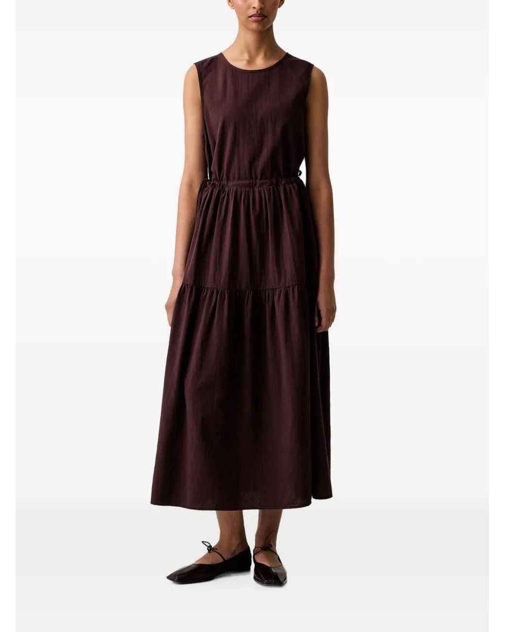 Marc O' Polo Purple Tiered Sleeveless Maxi Dress