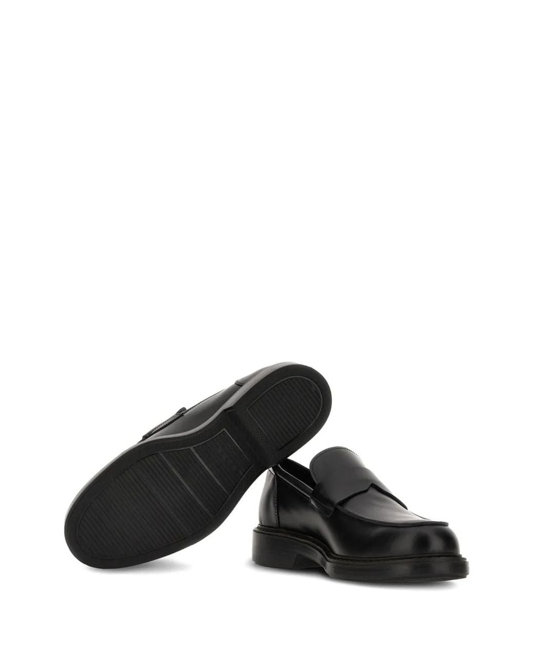 Hogan Black Loafers H704 for men