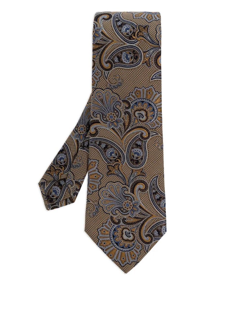 Etro Stropdas Met Paisley-Print in het Brown voor heren