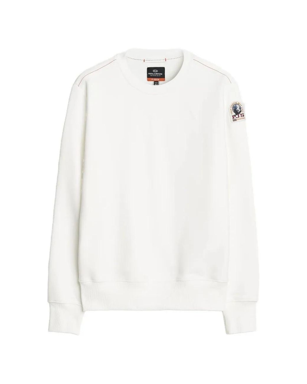 Parajumpers White Logo-Patch Sweatshirt for men