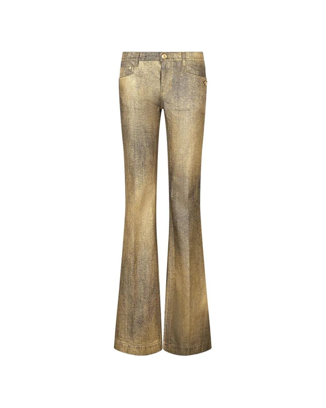 Roberto Cavalli Natural Faded-Effect Flared Jeans
