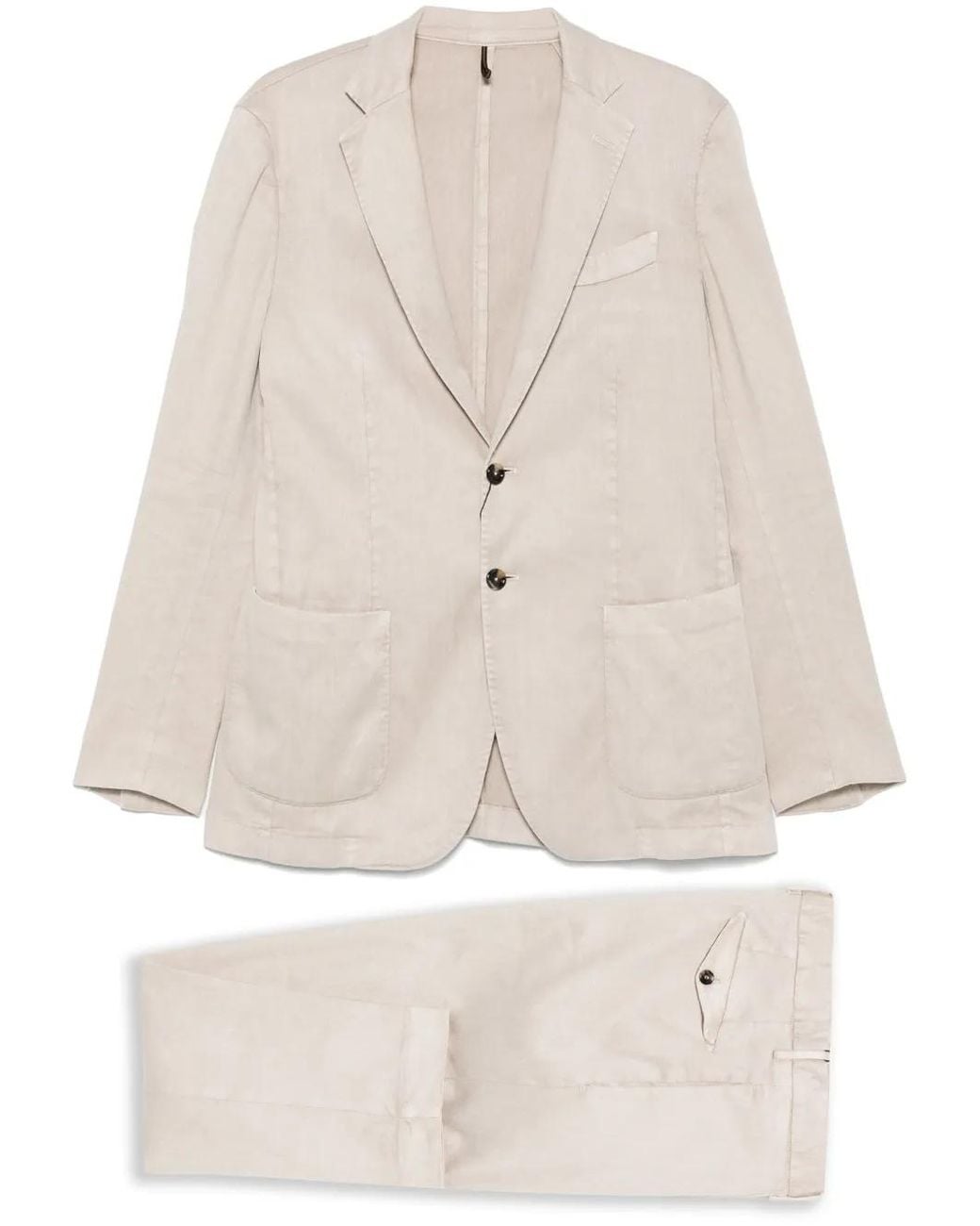 Dell'Oglio Natural Pleat-Detail Suit for men