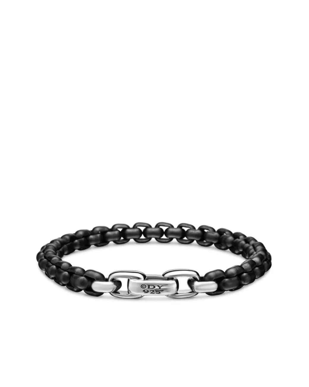 David Yurman White Sterling Box Chain Bracelet (7.3Mm) for men