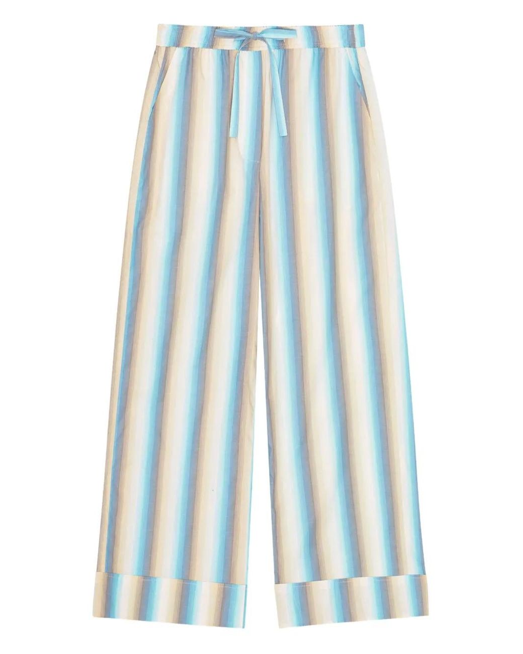 Ganni Blue Striped Trousers