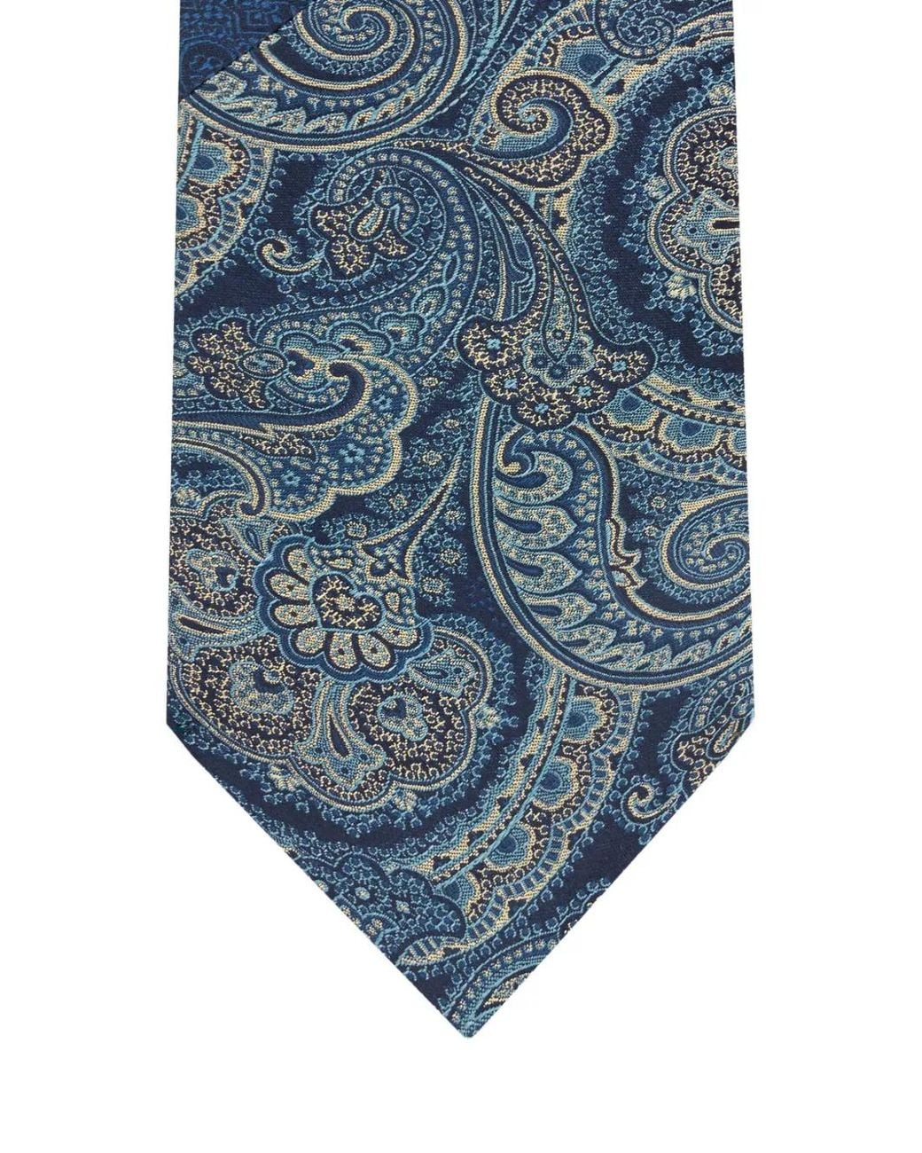Etro Blue Jacquard Patchwork Tie for men