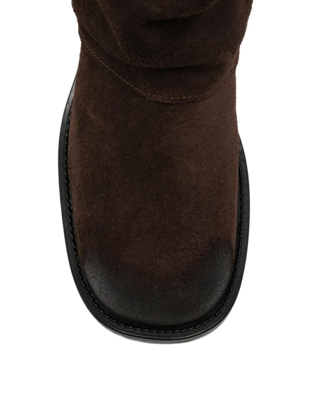 GISEL B Brown Royal Slouchy Suede Boots