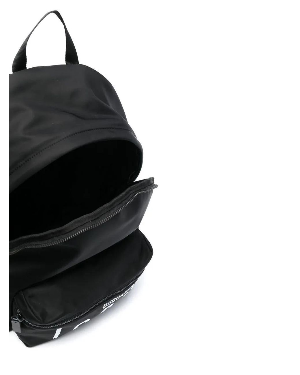 DSquared² Black Icon Logo Large Backpack for men