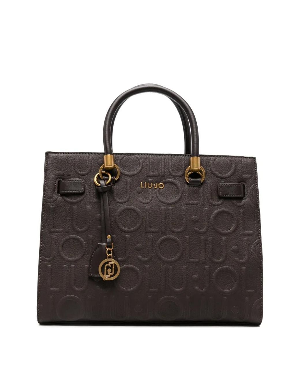Liu Jo Black Sac Cabas À Logo Embossé