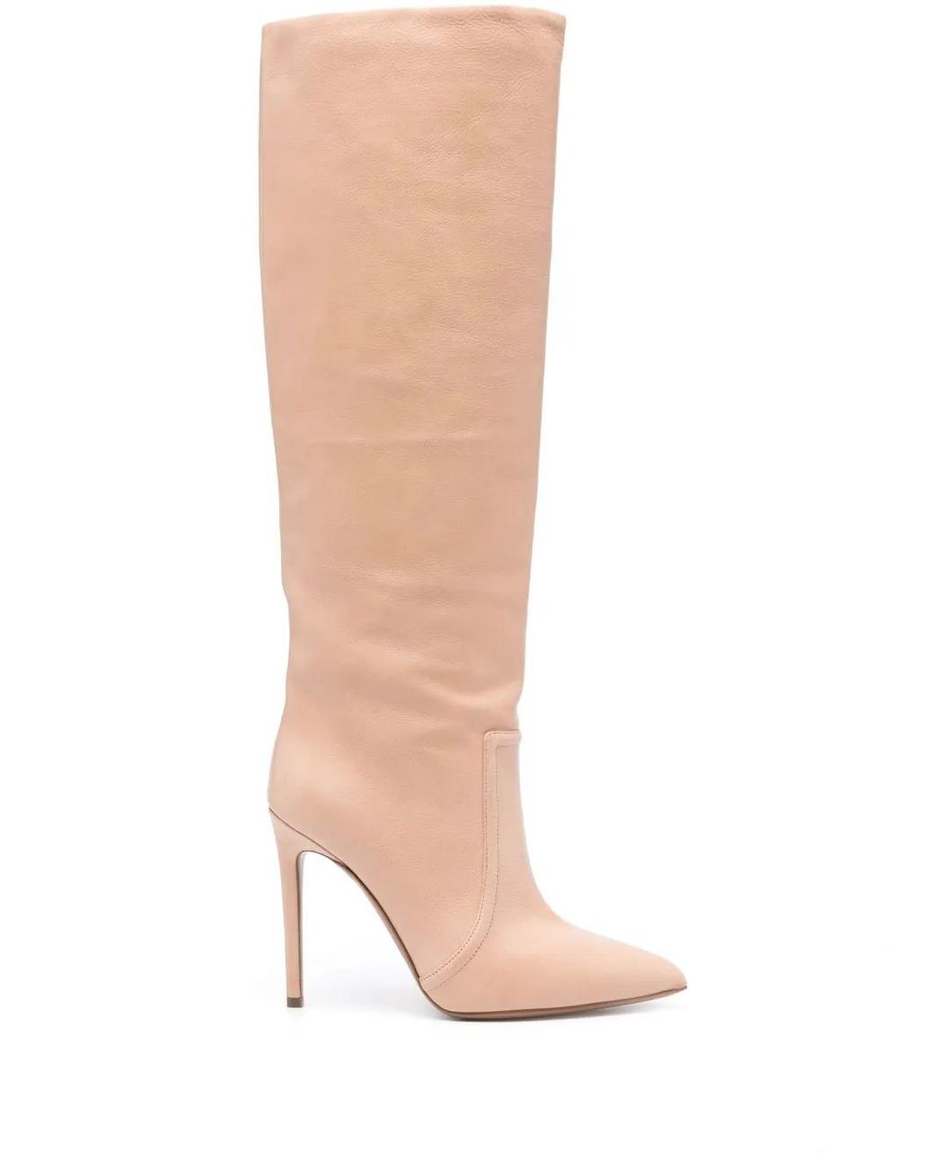 Paris Texas White Leather Knee-High Boots