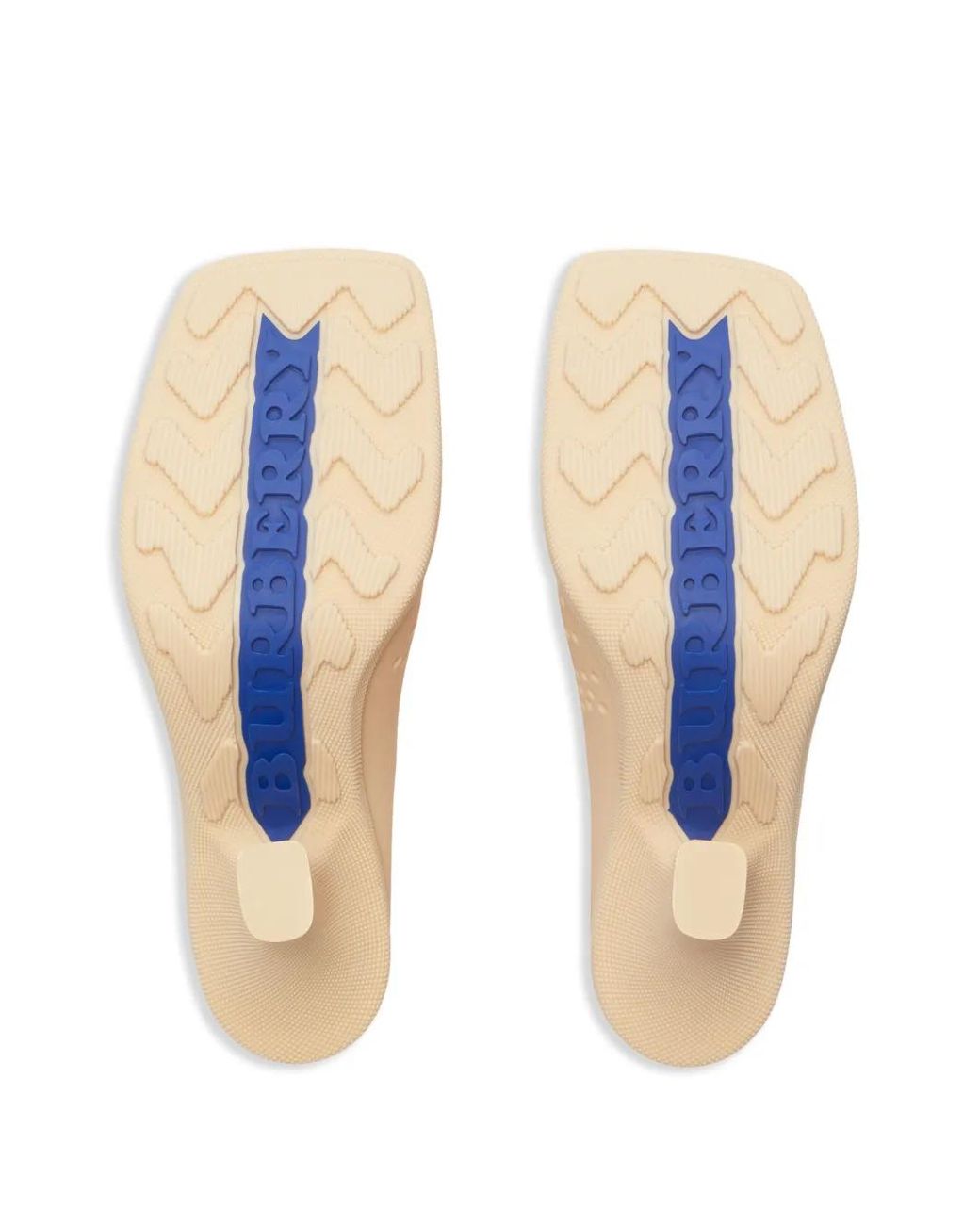 Burberry White Equestrian Knight Square-Toe Mules