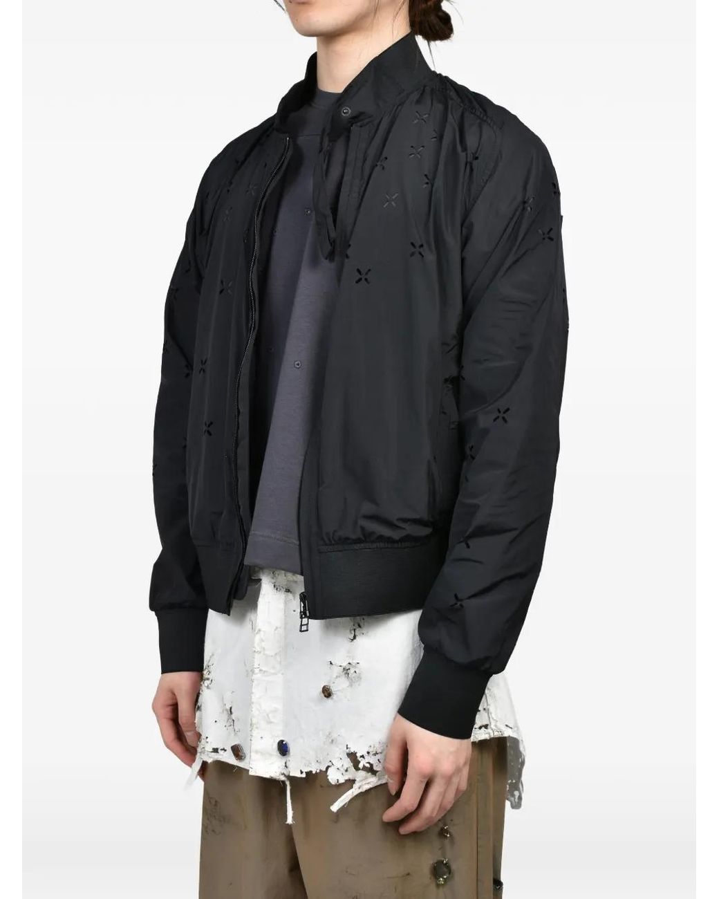 JIAN YE Blue Guai Cut-Out Jacket for men