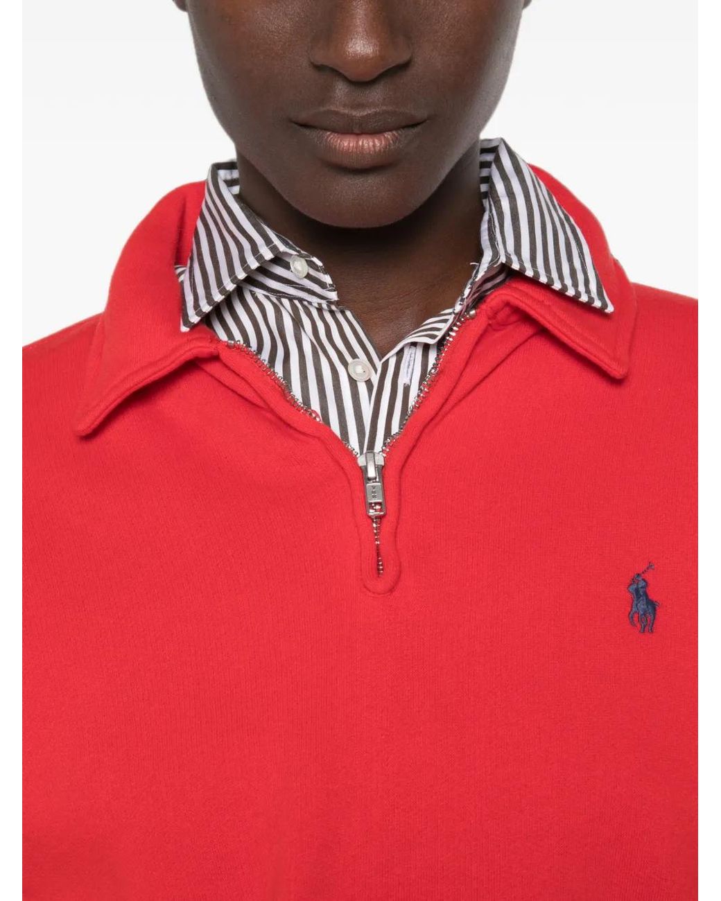 Polo Ralph Lauren Quarter-Zip Logo-Embroidered Polo Sweater