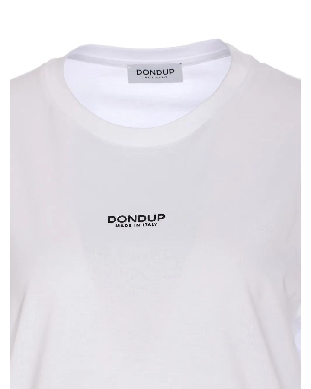 Dondup White Logo-Embellished T-Shirt