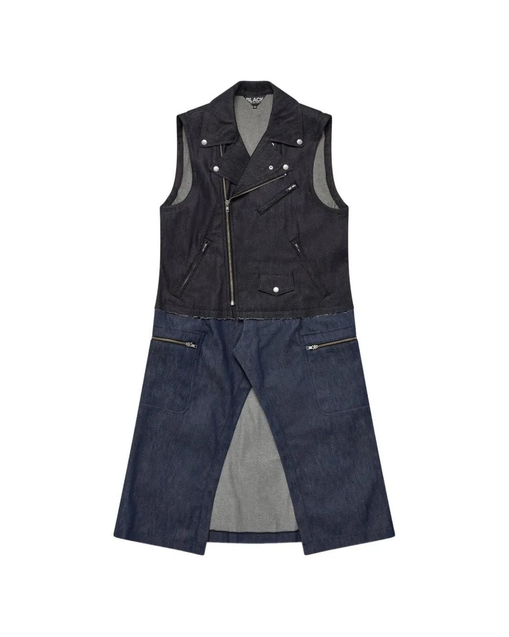 COMME DES GARÇON BLACK Blue Panelled Gilet