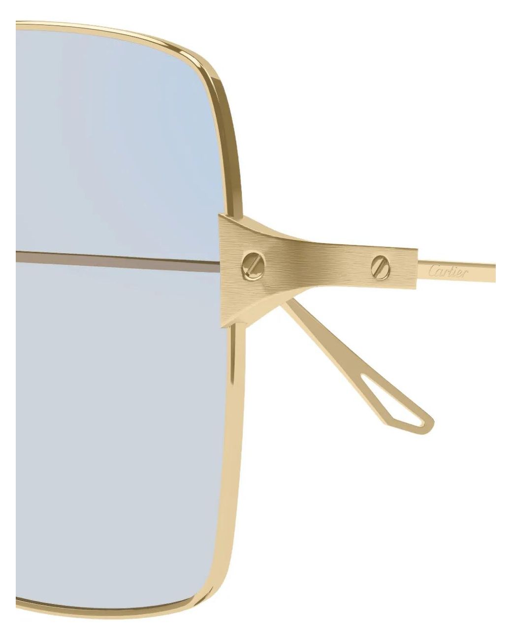 Cartier Blue Square-Frame Sunglasses
