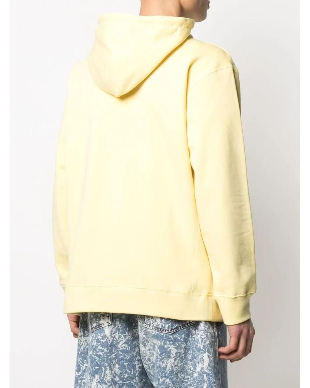 Opening Ceremony Blue Warped Logo-Print Cotton Hoodie for men
