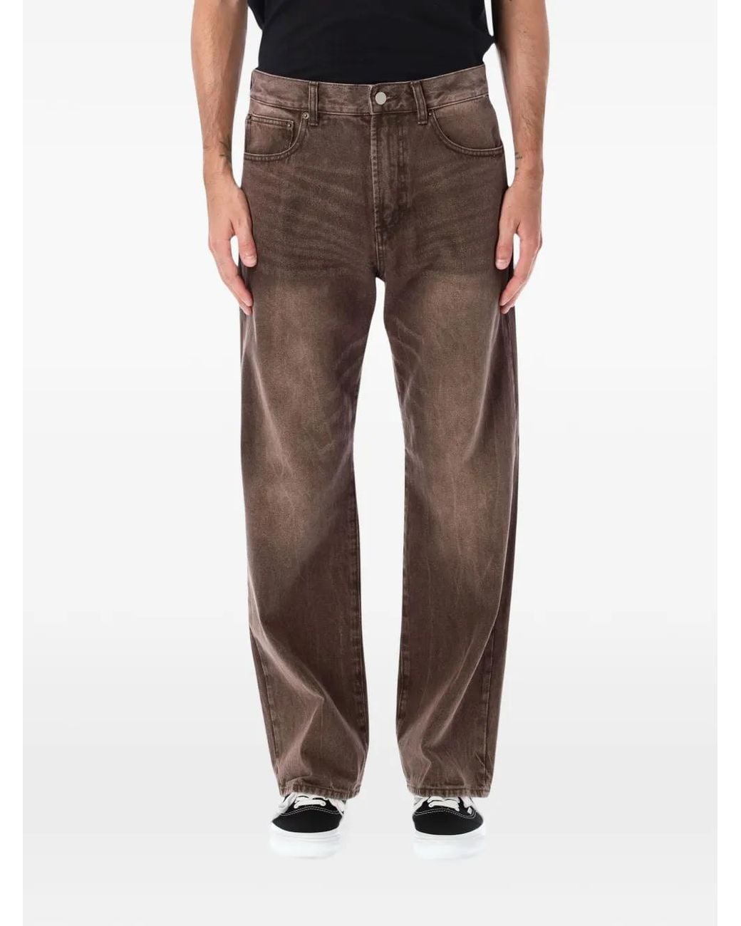 Vaqueros Rectos Con Efecto Degradado Obey de hombre de color Brown