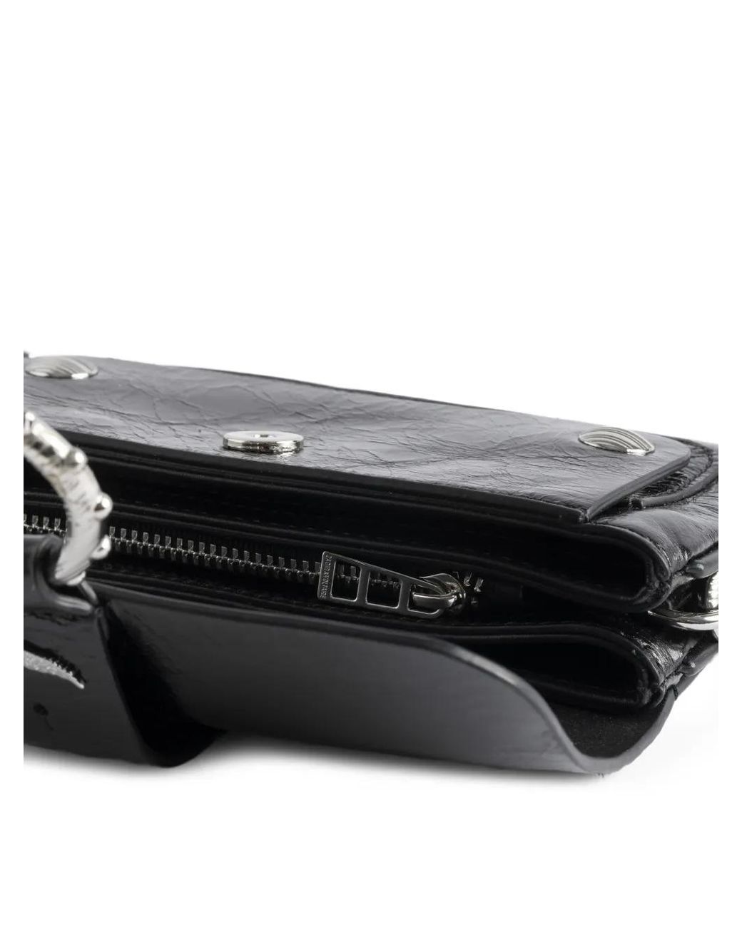 Zadig & Voltaire Black Mini Kate Ring-Detail Chain-Strap Bag