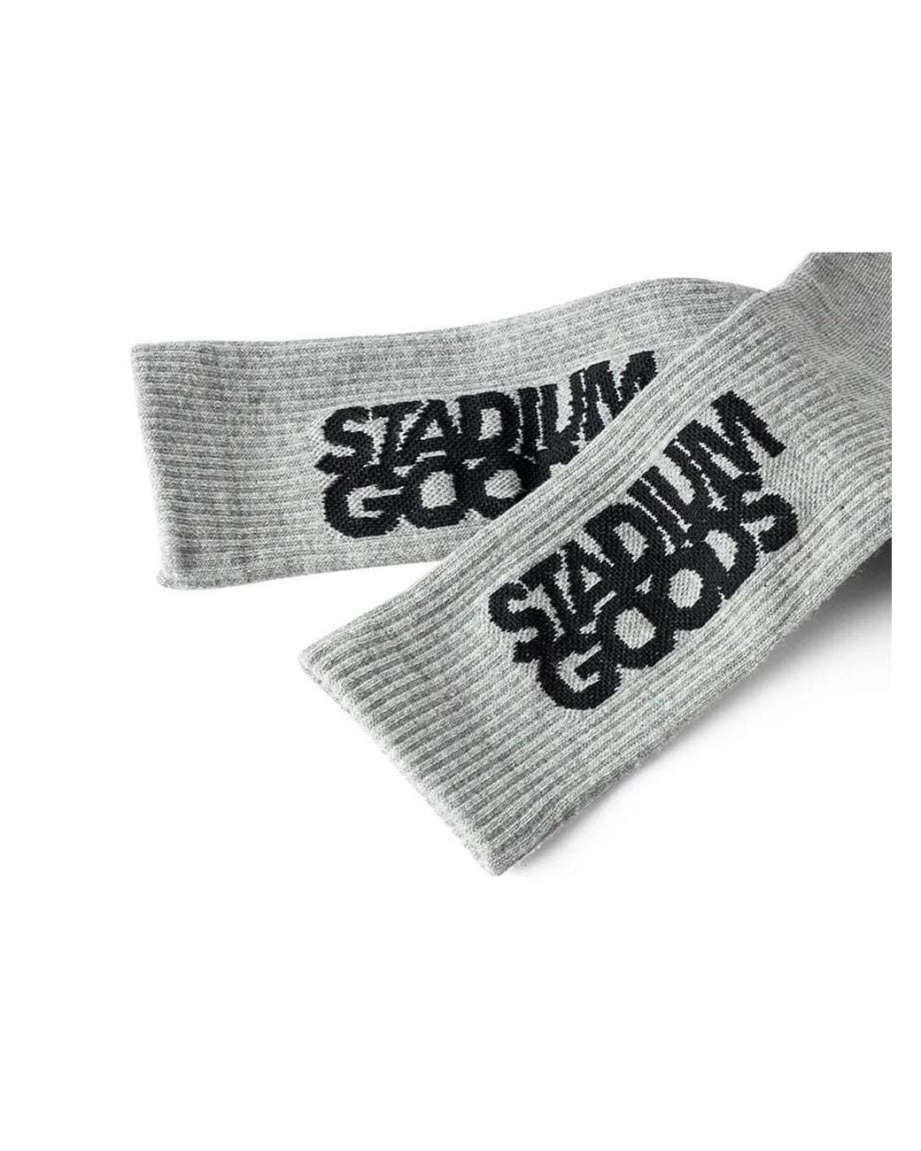 Stadium Goods Gray Logo "Varsity" Crew Socks for men
